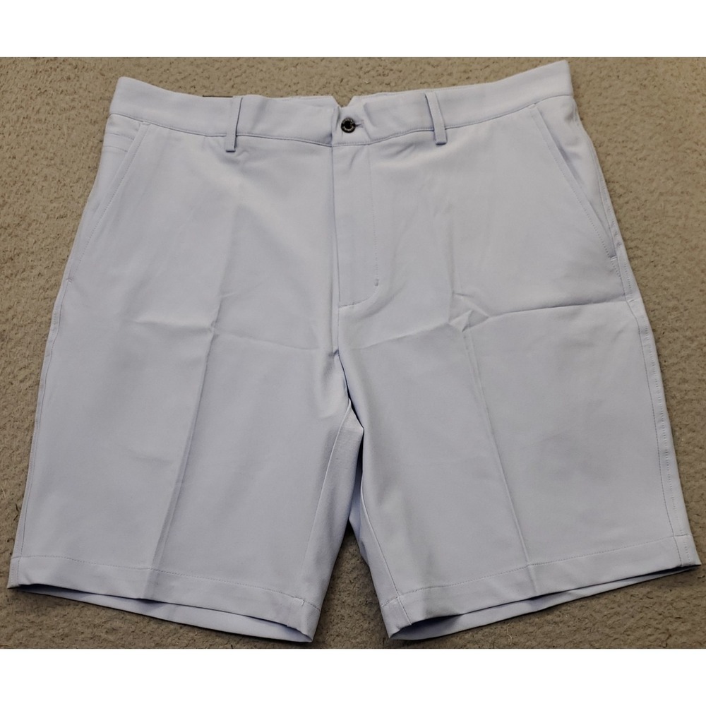 Dunning Golf Shorts Mens 34 Blue Player Fit Woven Performance Stretch Flat Front